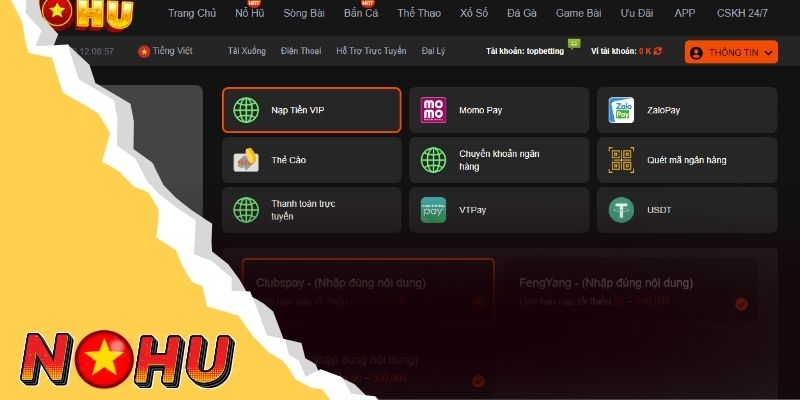 người chơi phải cung cấp thông tin chính chủ khi thực hiện nạp tiền